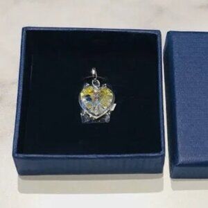 Swarovski Double Heart Charm